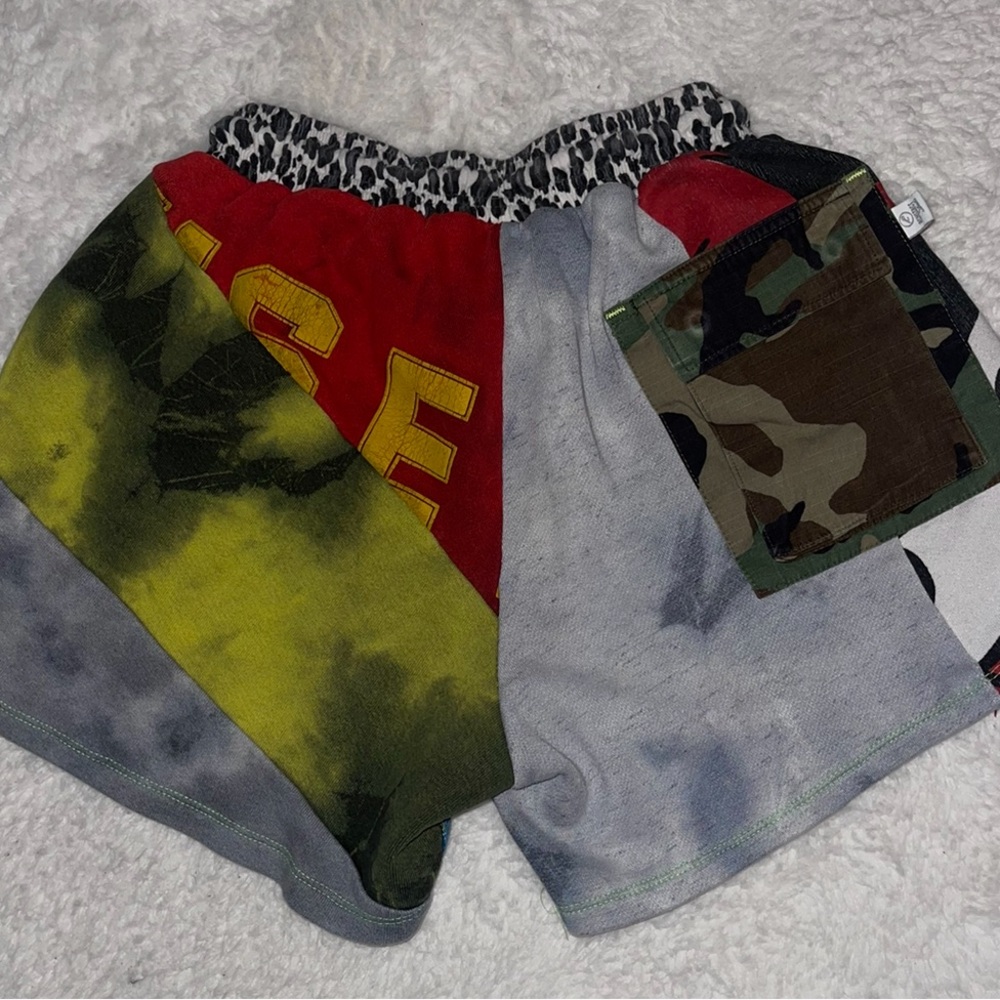 Multicolor Patchwork Shorts - image 2